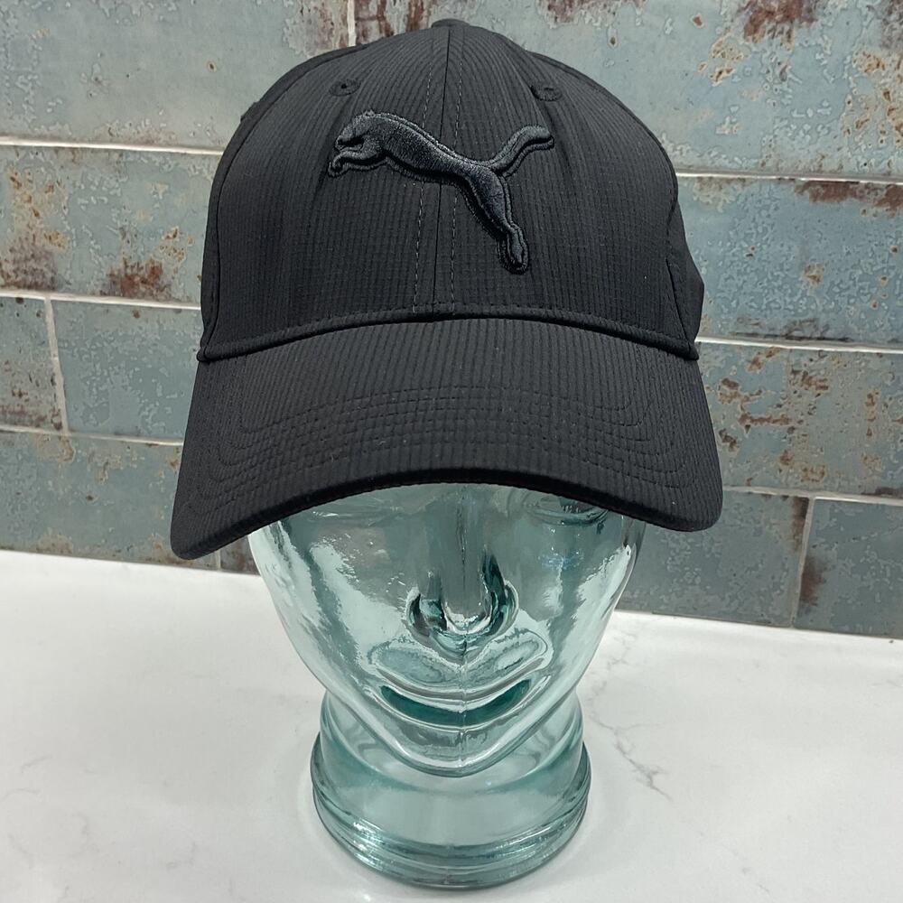 Puma Evercat Dillon Stretch Fit Cap US Size Large XLarge Black on Black PV2028